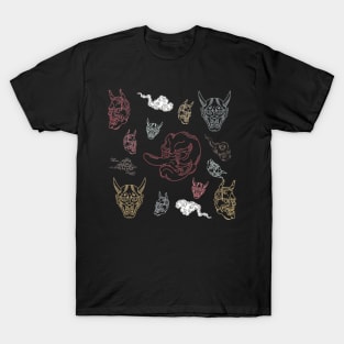 Japanese Oni Masks T-Shirt